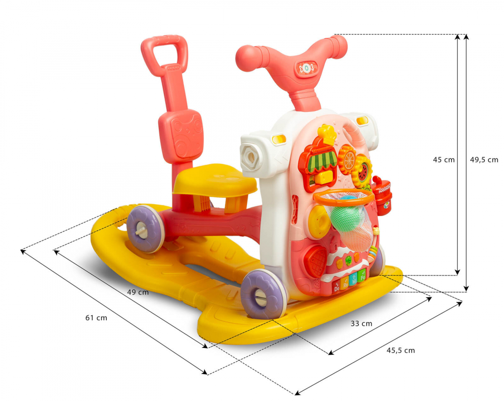 Toyz Antepremergator 5in1 Transformabil Roz - imagine 3