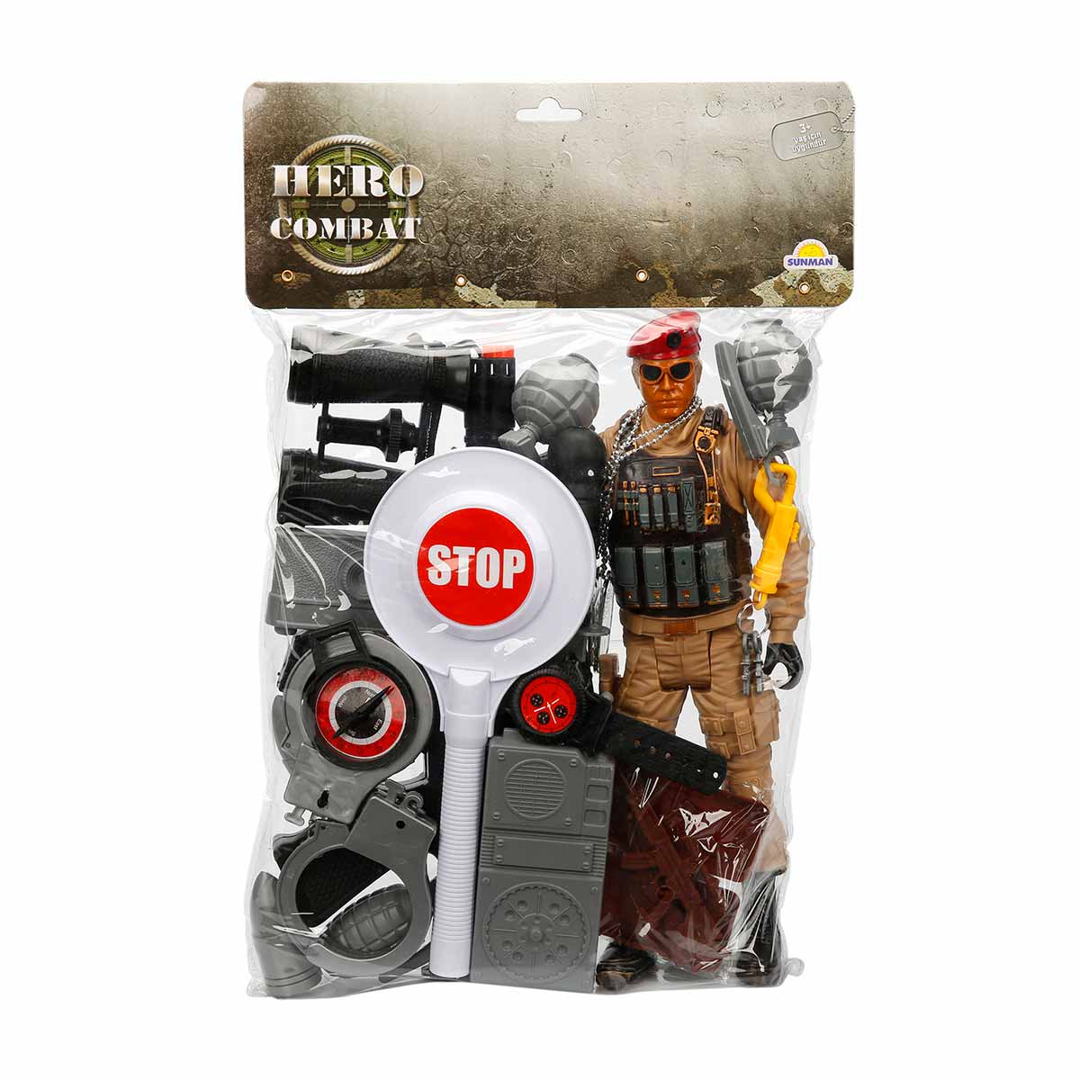 Set Figurină Soldat Hero Combat cu Cască Roșie