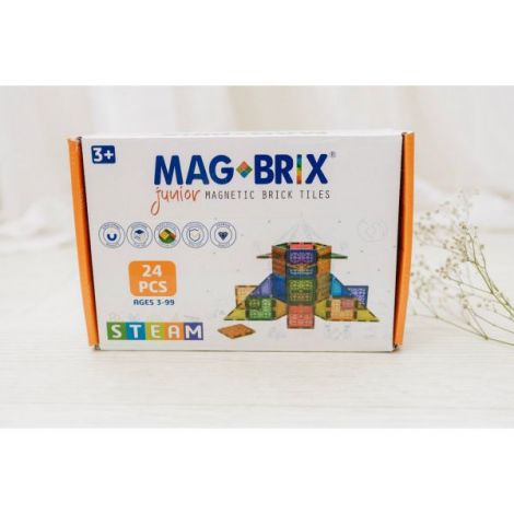 Set Magbrix Junior 24 piese compatibil Lego - imagine 2