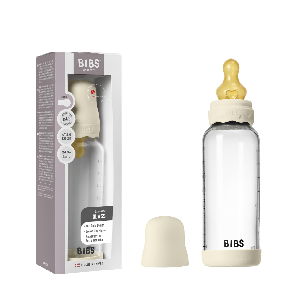 Set biberon Bibs Bohome anticolici 240ml Ivory - imagine 5