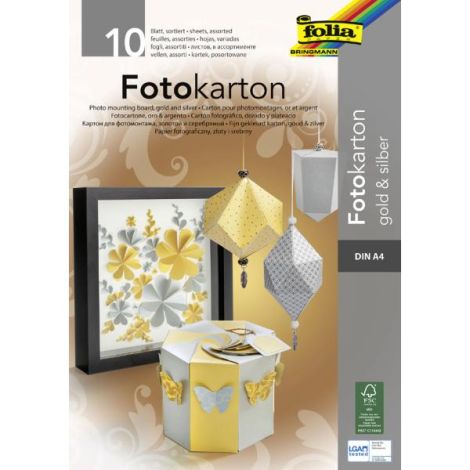 Carton A4 Auriu și Argintiu 300g Folia