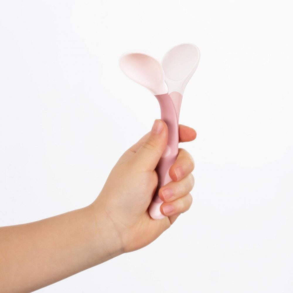 Tacămuri Flexibile Reer Roz, 6+ Luni - imagine 5