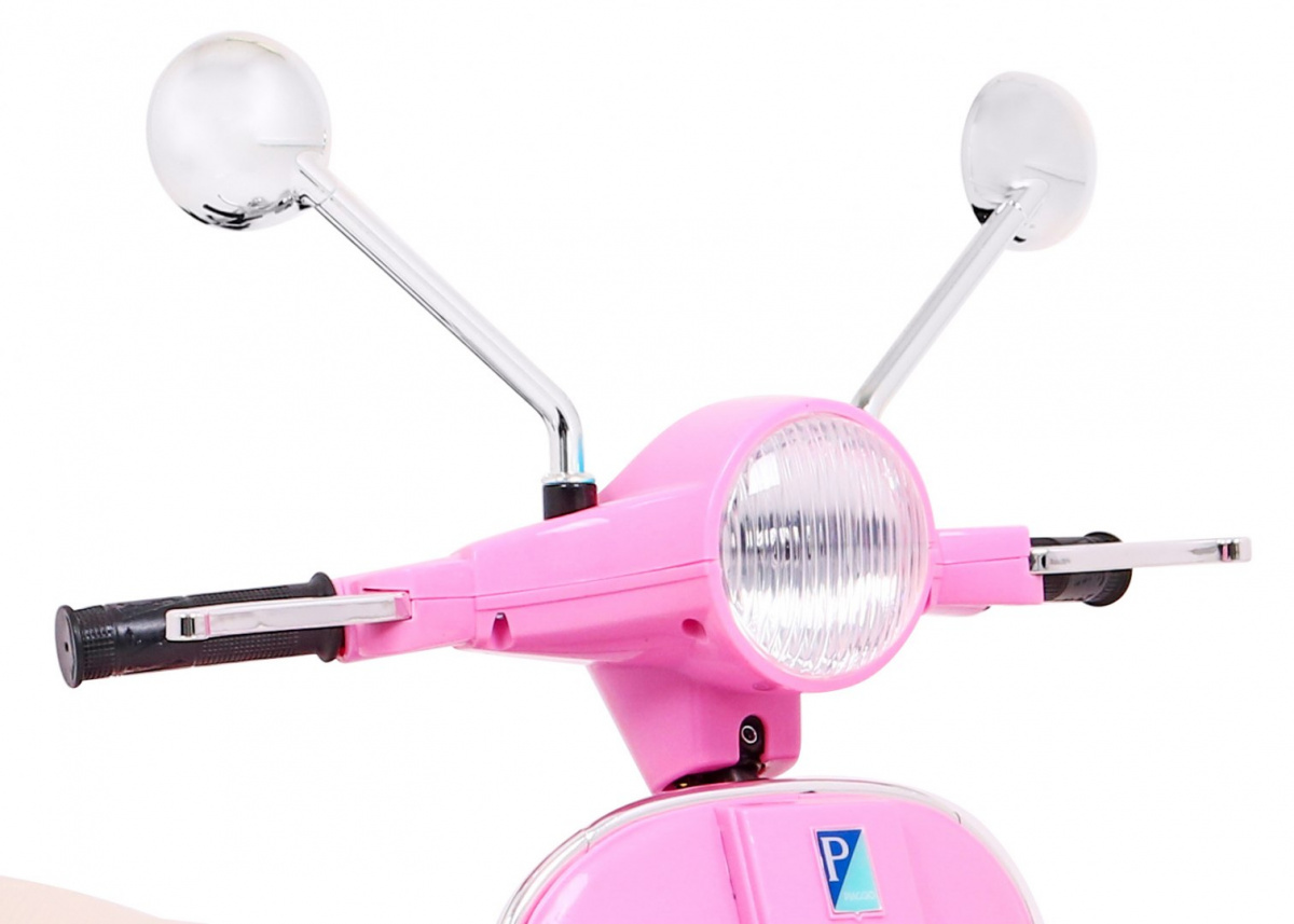 Scuter Electric Vespa Roz 12V Copii - imagine 6