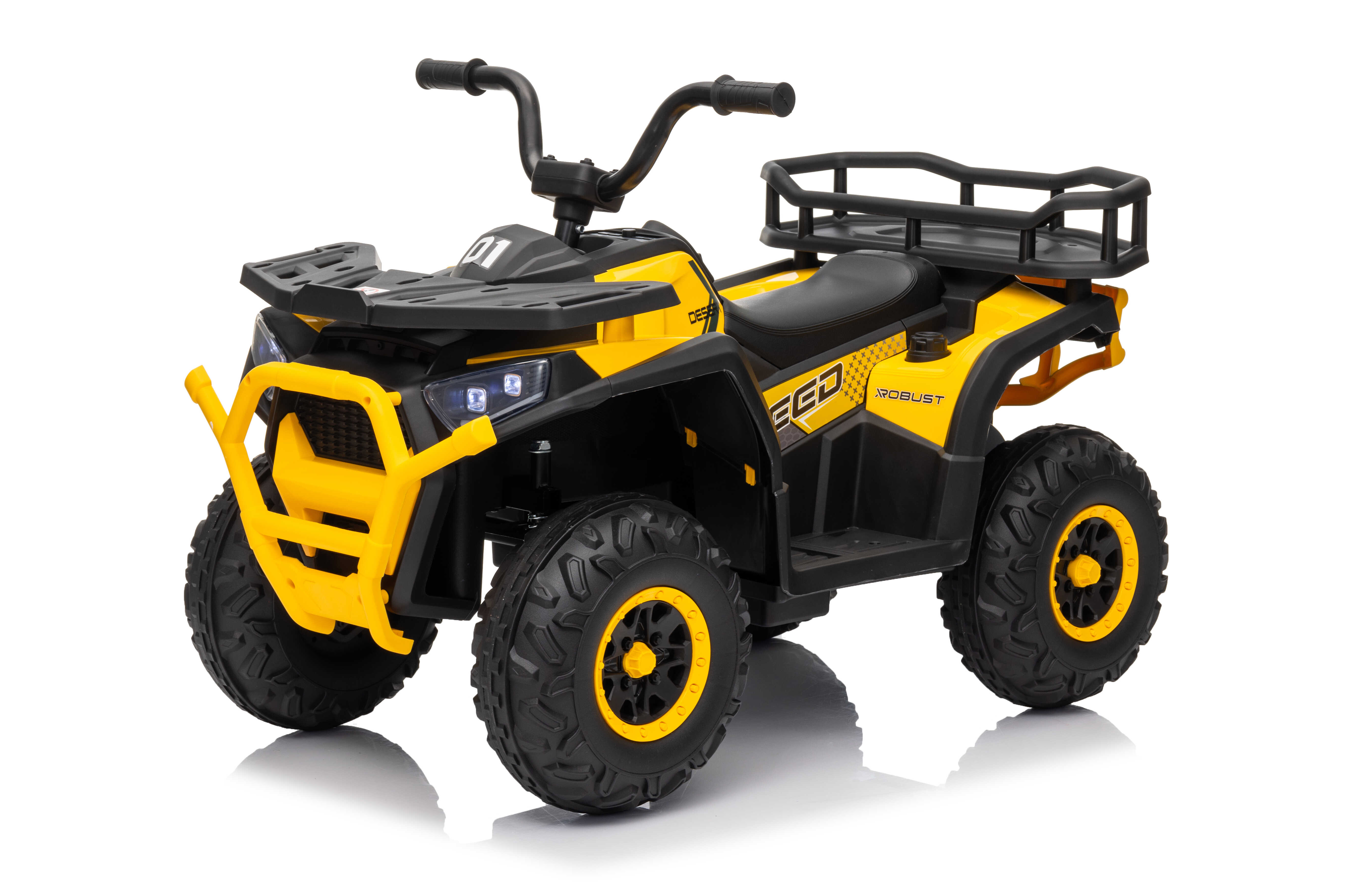 ATV electric pentru copii Mini Desert 12V 4x4 Galben, telecomanda parentala, Bluetooth - Autokids.ro