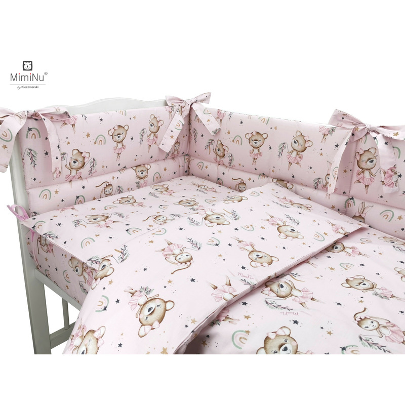Lenjerie Patut MimiNu 3 Piese, Bumbac, Protectie Laterala