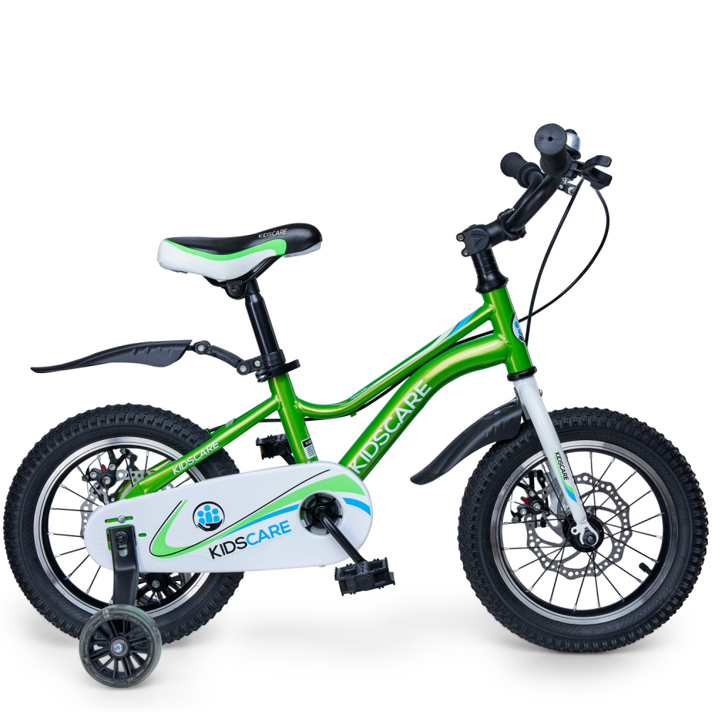 Bicicleta KidsCare 16 inch Verde, cu Roti Ajutatoare