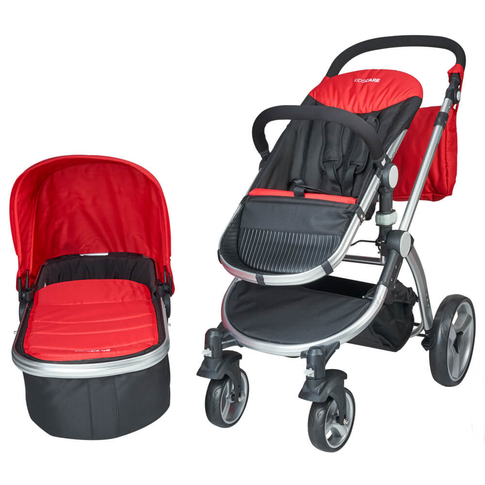 Carucior 2 in 1 Veneto Rosu Kidscare, 0-3 Ani