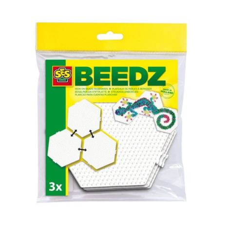 Set 3 placi Beedz Ses Creative - Margele hexagon