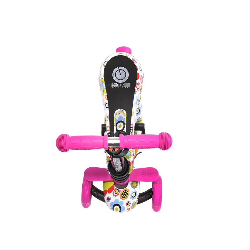 Lorelli Trotineta 3 Roti LED Pink Flowers - imagine 3
