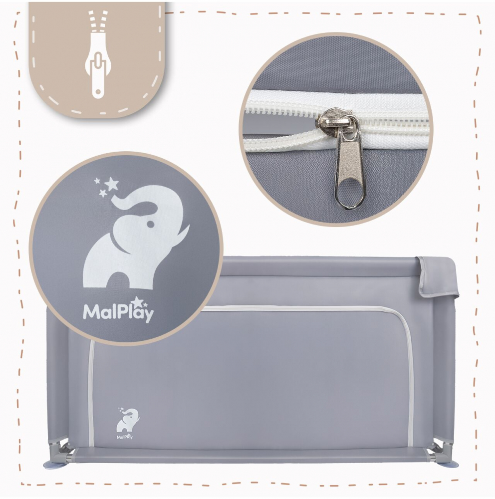 Tarc MalPlay Kivo Grey - Sigur și Modern