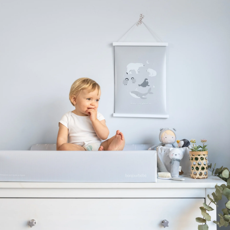 Saltea infasat Bonjourbébé cu protectie laterala - imagine 2