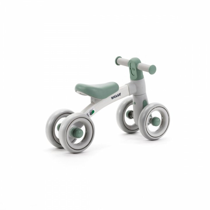 Adamex Welly Bicicleta Echilibru 4 Roti LED Grey Mint - imagine 3
