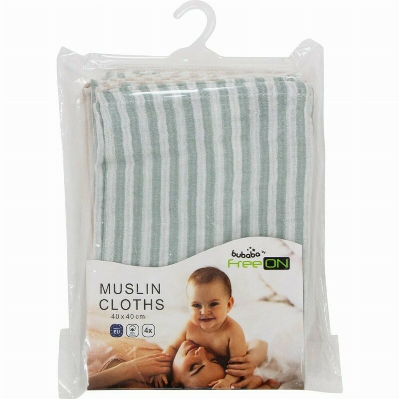 Set 4 Lavete Muselina Bubaba - 100% Bumbac Premium