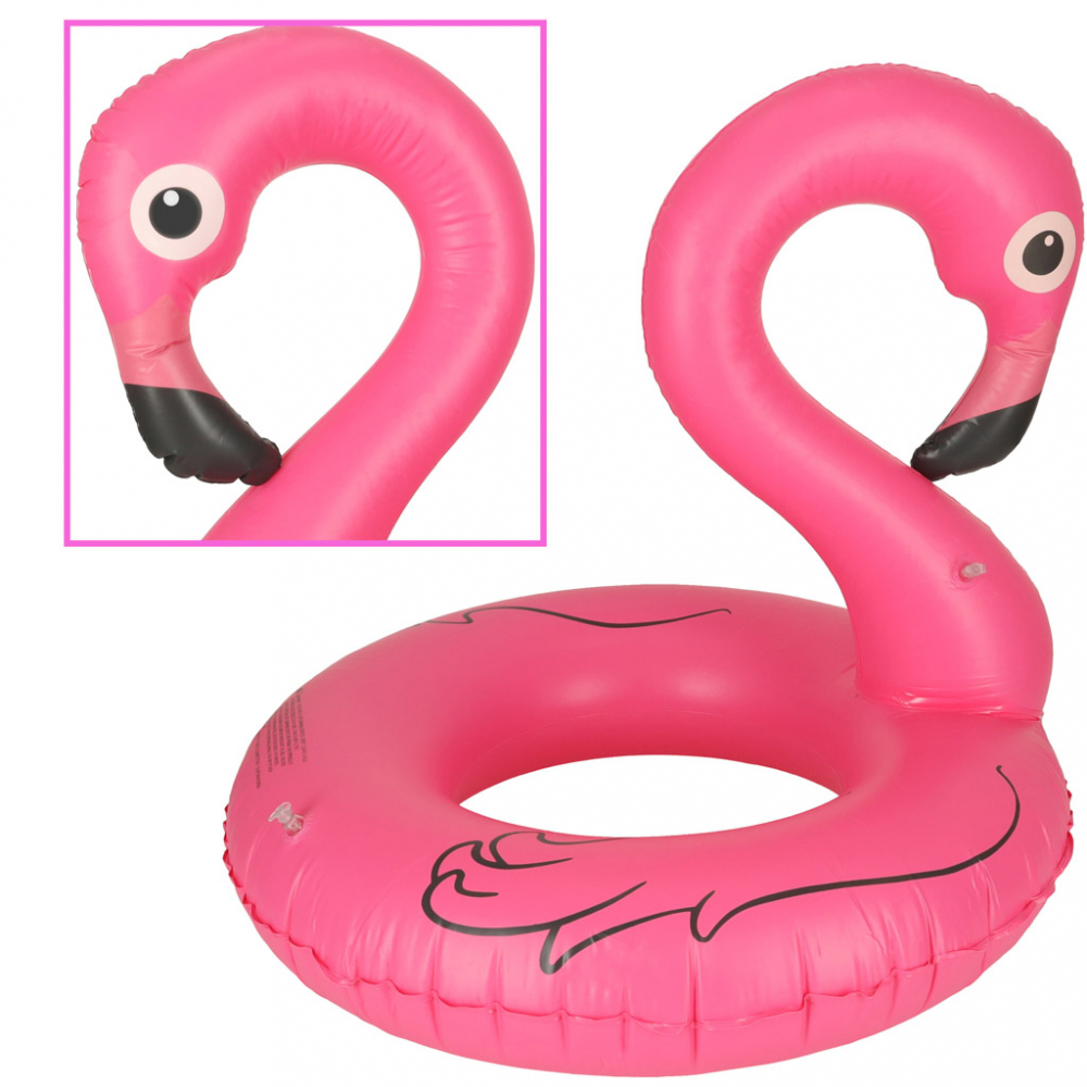 Colac Gonflabil Flamingo Roz 90cm Ikonka - imagine 2
