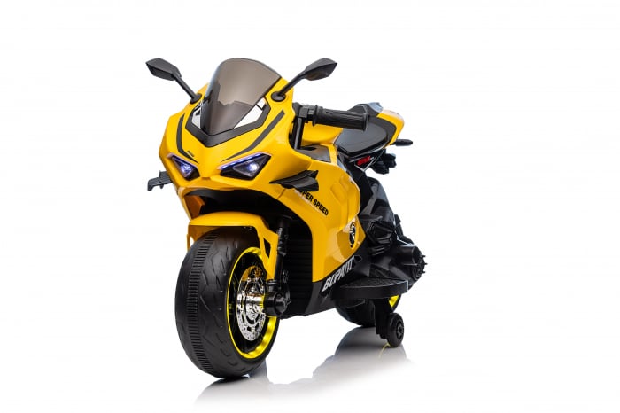 Motocicleta Electrică Hollicy 12V Bluetooth Galbenă