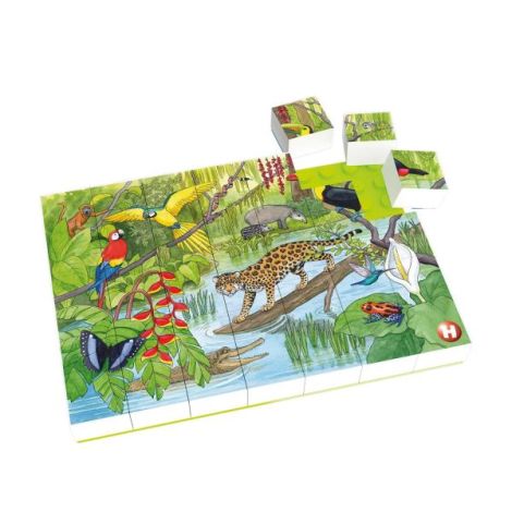Puzzle Animale Exotice Hubelino 35 piese
