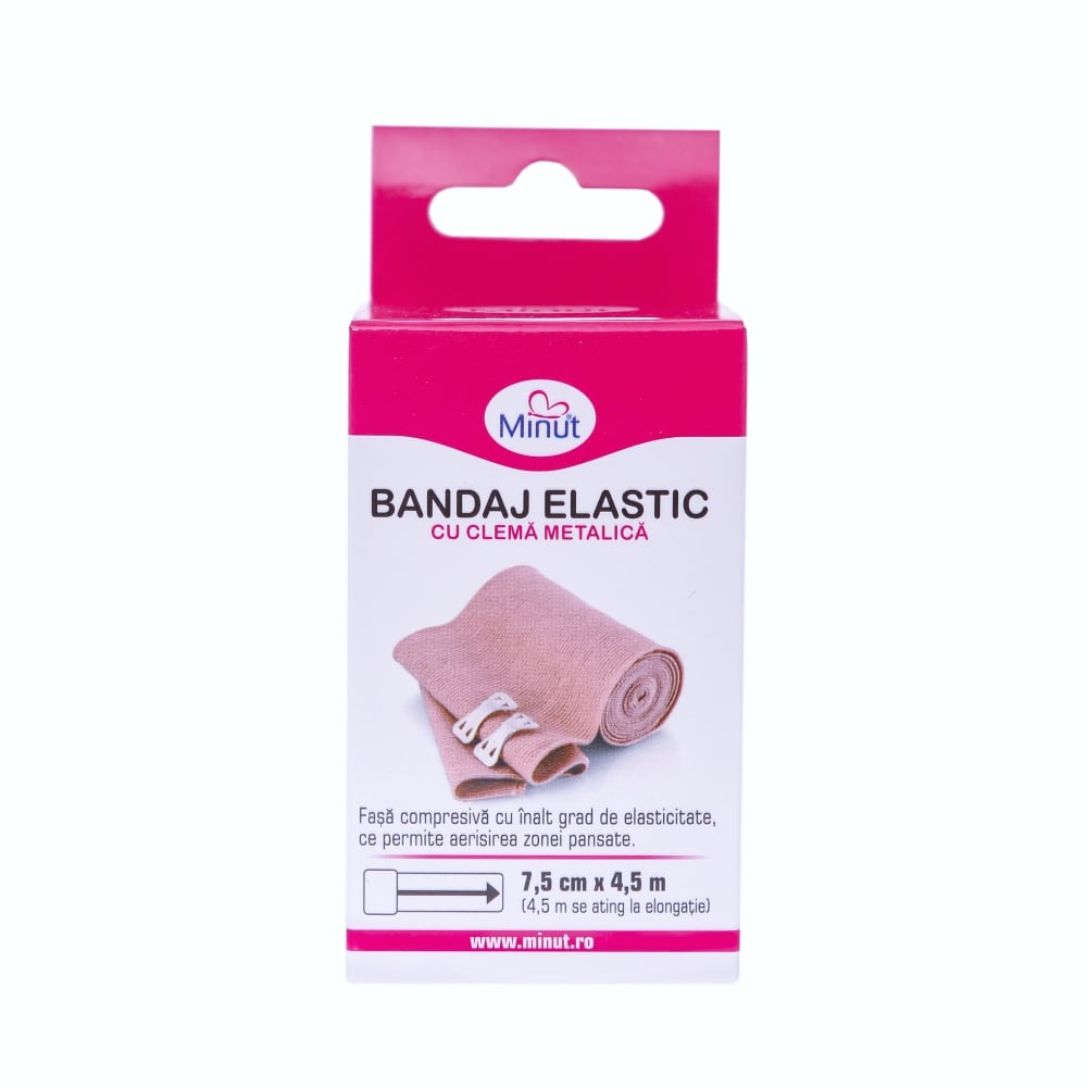 Bandaj Elastic Minut cu Clema 7.5cm - imagine 4