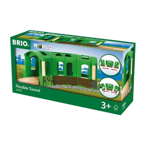 BRIO Tunel Flexibil Trenulete Lemn 3 Bucăți