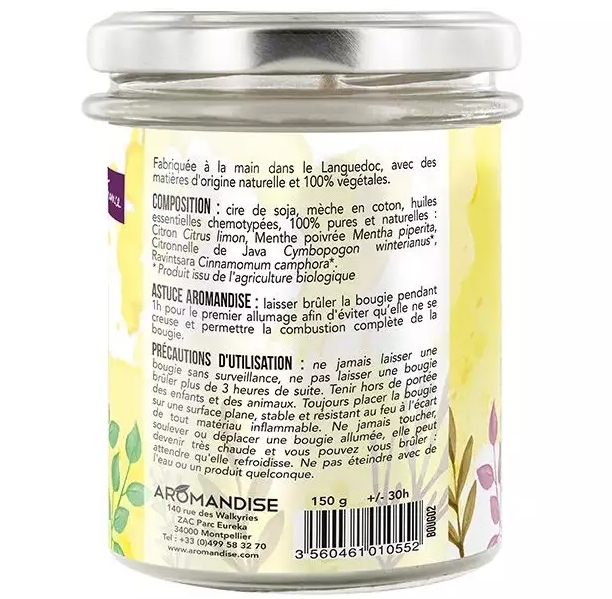 Lumanare Parfumata Aromandise Tonus Vegana 150g - imagine 2