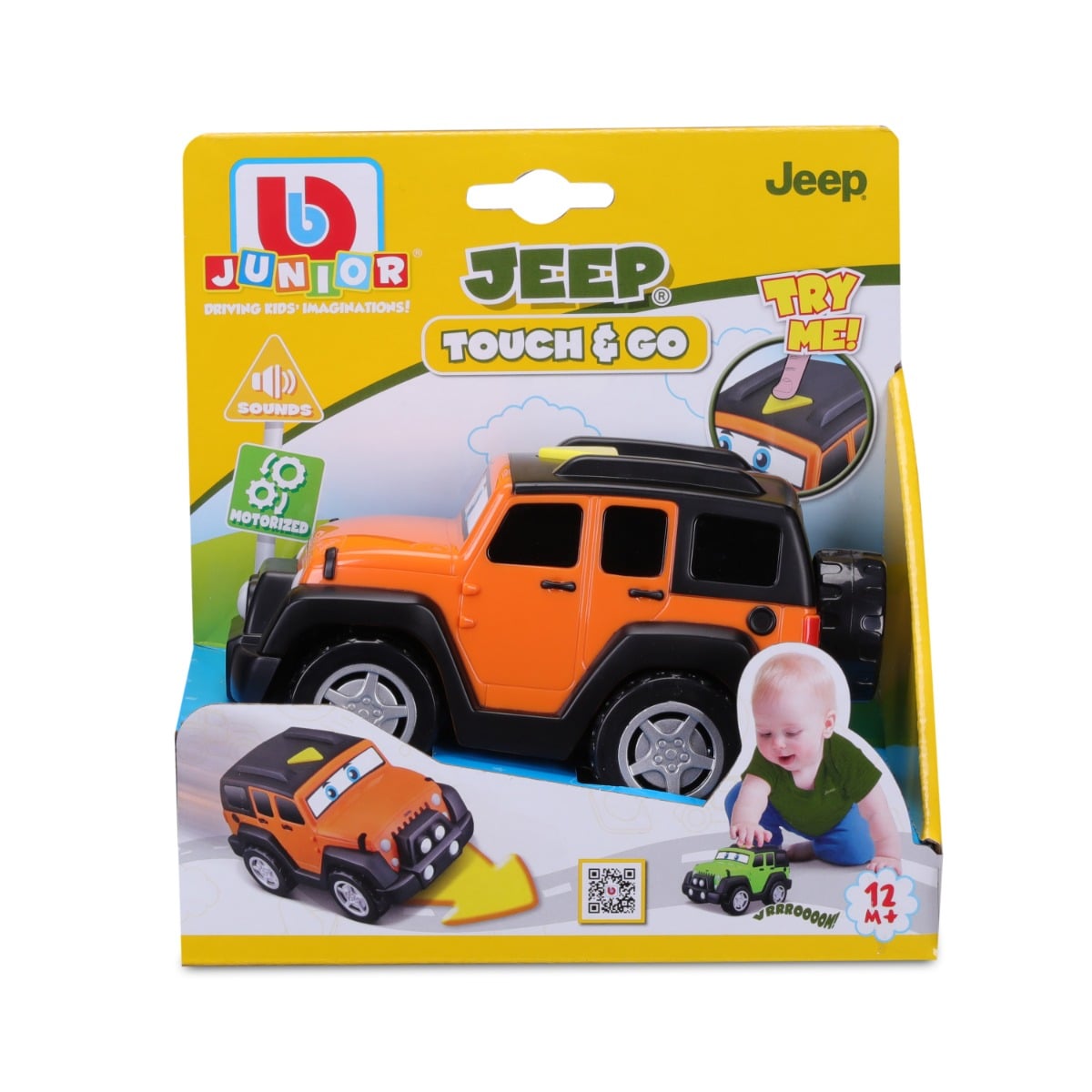 Masinuta Jeep Bburago Portocaliu cu Sunet