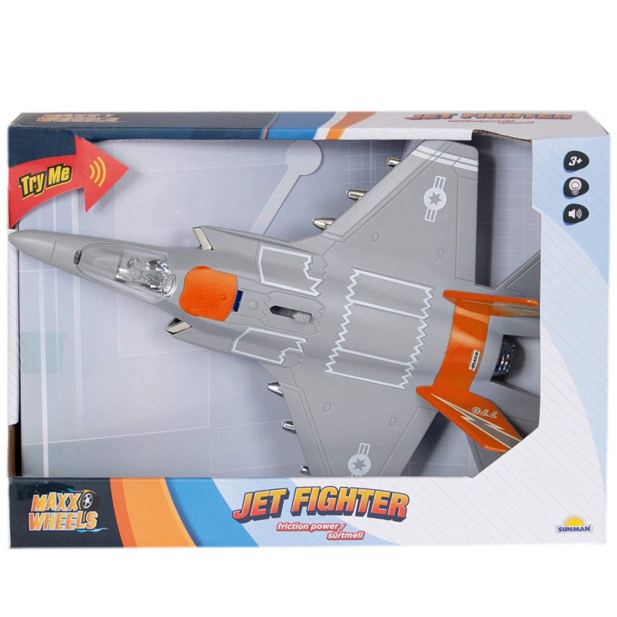 Avion Jet Fighter Maxx Wheels 1:16 cu Sunete
