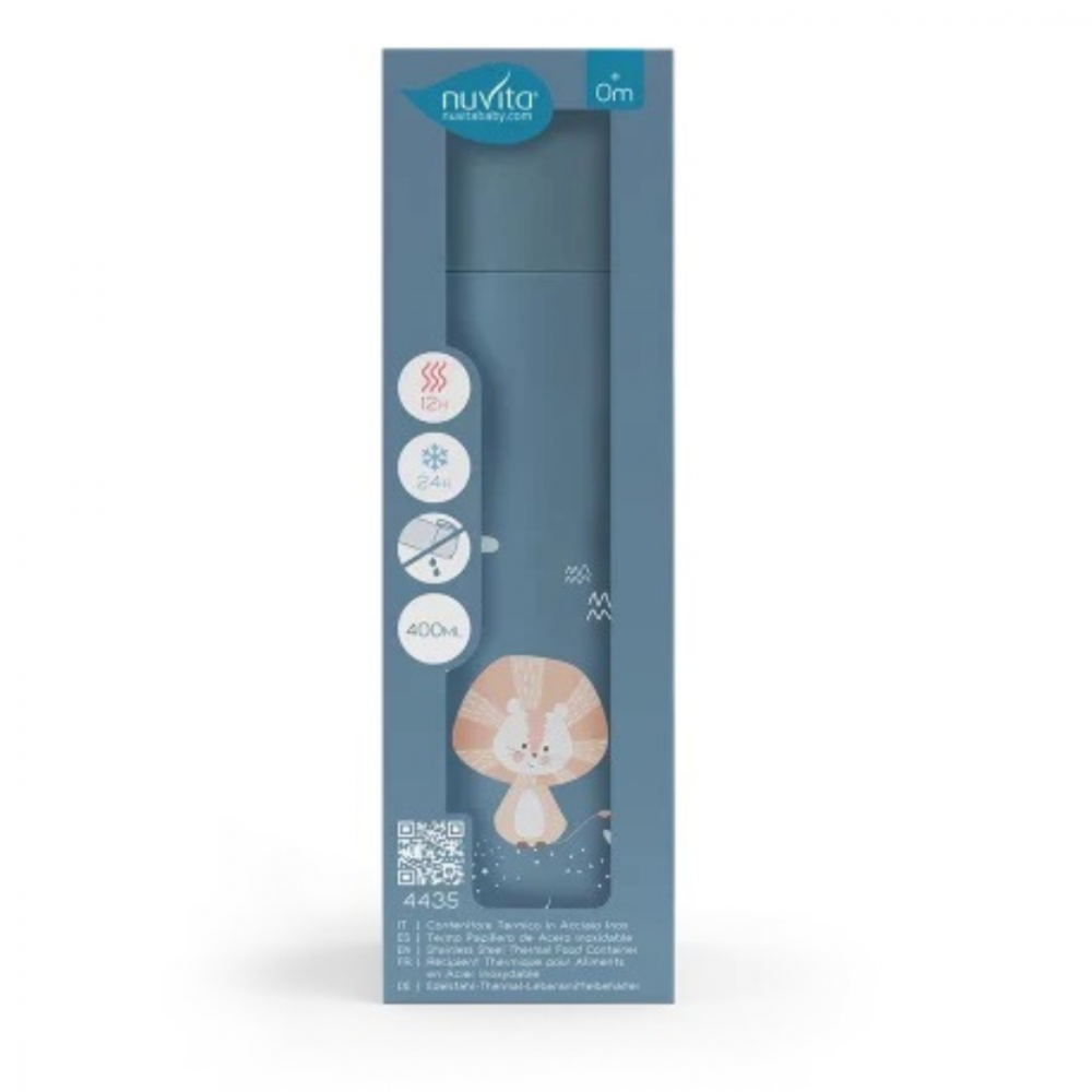 Termos Nuvita Powder Blue 400ml 2 Recipiente