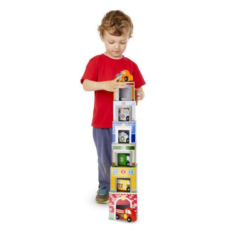 Sortator Melissa & Doug Piramida cu Masinute - imagine 3