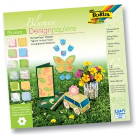 Carton Designer Flori Folia 190g - 12 Coli