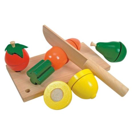 Woodyland - Jucarie lemn fructe de taiat educativa