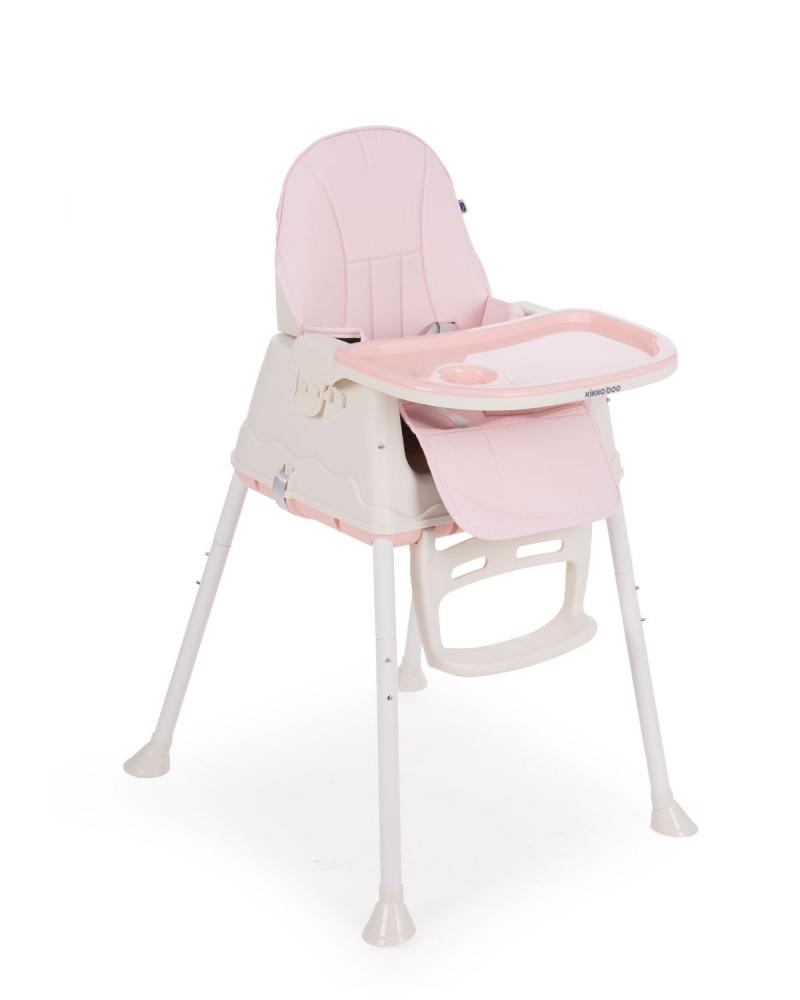 Scaun de masa KikkaBoo 3in1 Creamy Pink, Reglabil - imagine 9