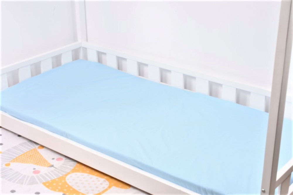 Cearsaf Bumbac Bleu 90x200 Confort Family - imagine 2