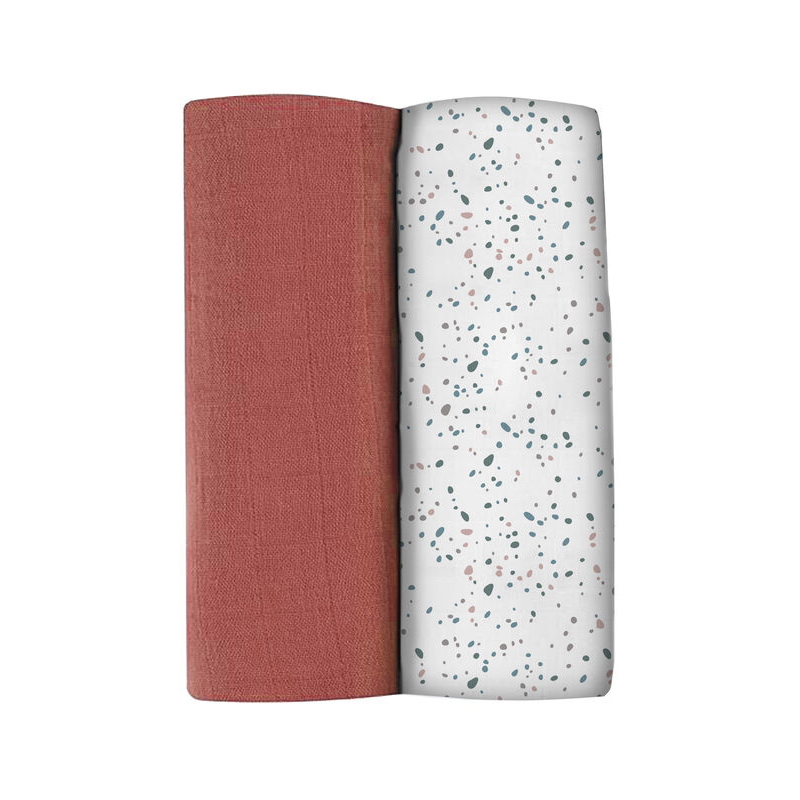 Set 2 Museline Beaba Bumbac Organic 120x120 cm - imagine 3