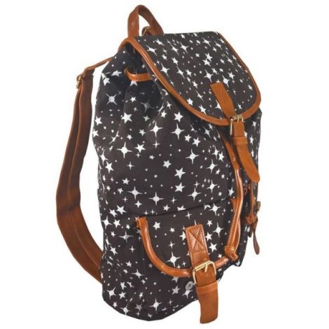 Rucsac Urban LaRue Deep Sky, Imprimeu Stele, Piele Eco - imagine 2