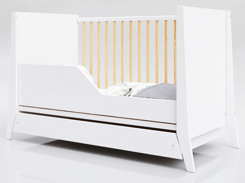 Patut Damian 120x60 cu Sertar, Bej, Nichiduta - imagine 2