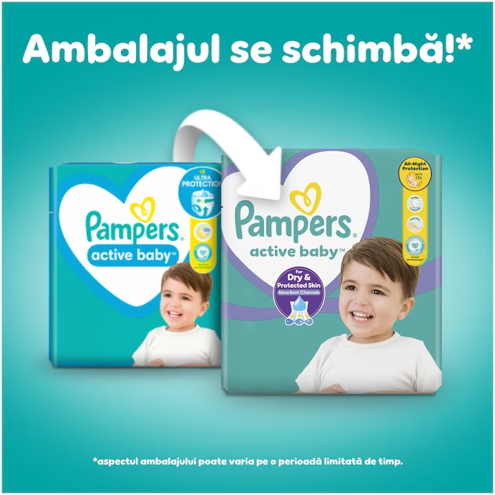 Pampers Active Baby Mega Box | 96 Scutece - imagine 2
