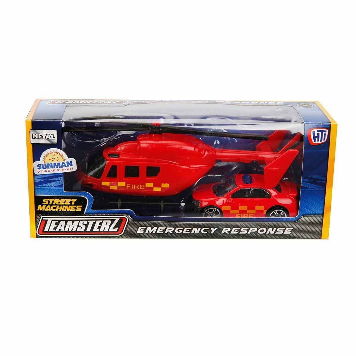 Set Masinuta si Elicopter Teamsterz