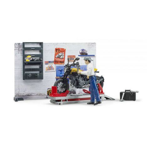 Bruder Service Motocicleta Ducati Scrambler - imagine 2
