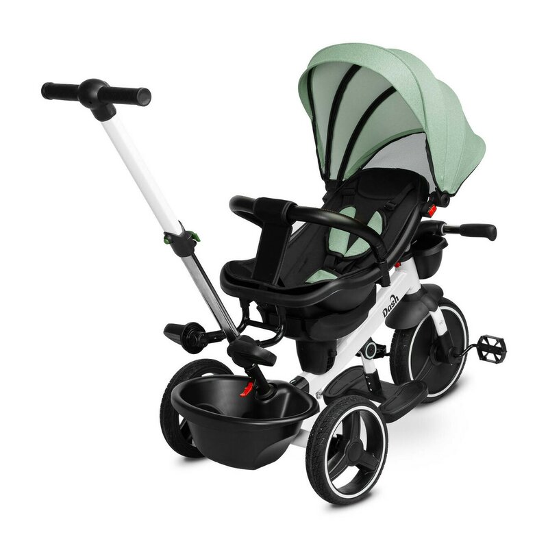 Tricicleta Toyz Dash Green cu mâner parental - imagine 3