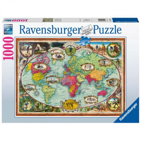 Puzzle Harta Lumii Ravensburger 1000 piese