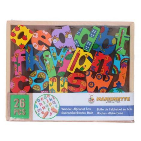 Set 26 Litere Marionette - Joc Educativ din Lemn - imagine 2