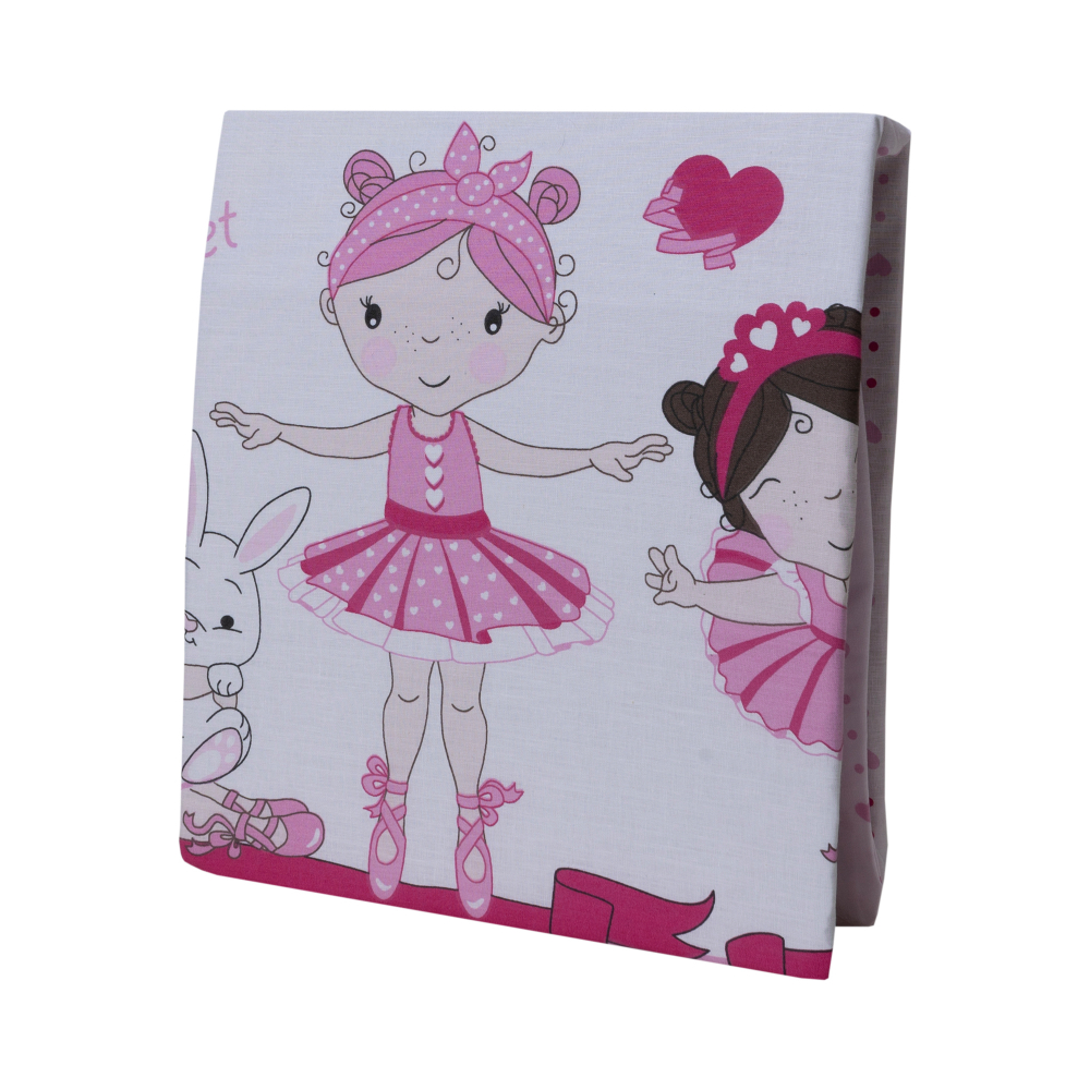 Cearceaf Bumbac 120x60 Bebe Royal Dancing Girls