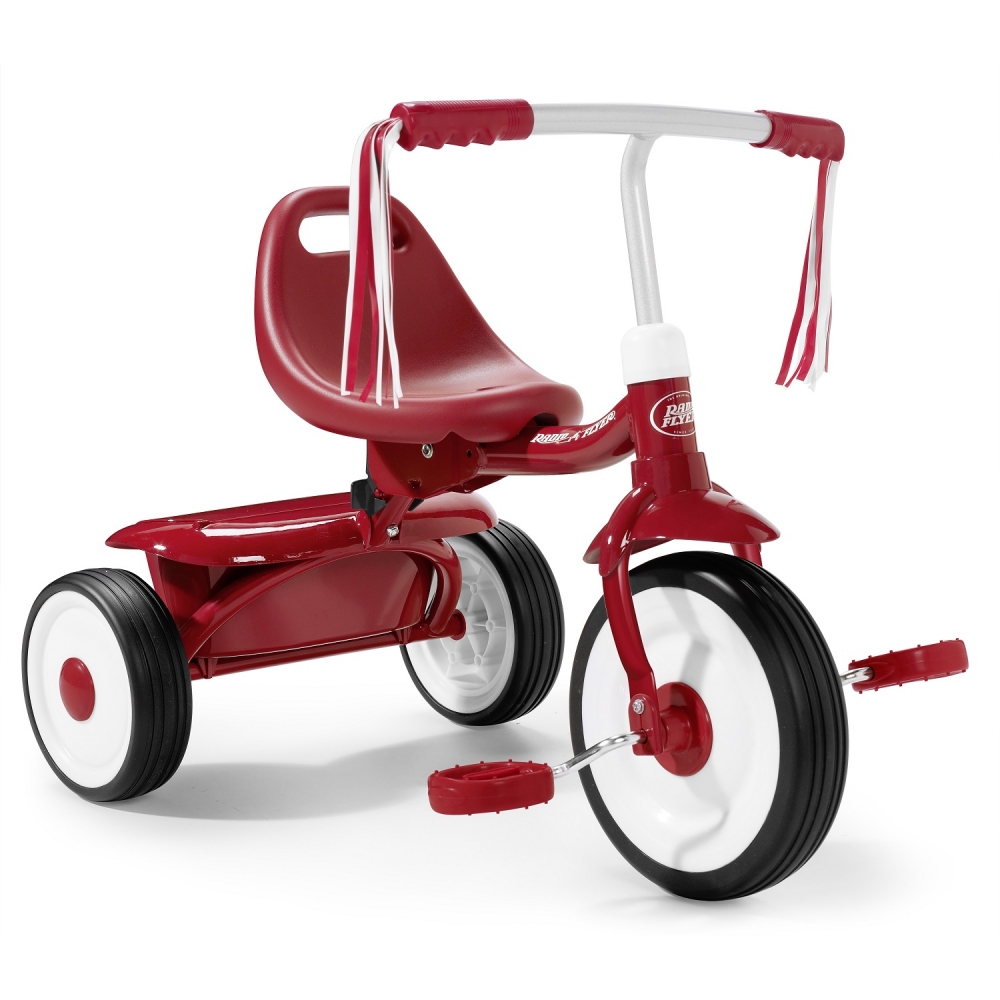 Tricicleta Radio Flyer Fold 2 Go Red, Pliabilă - imagine 5