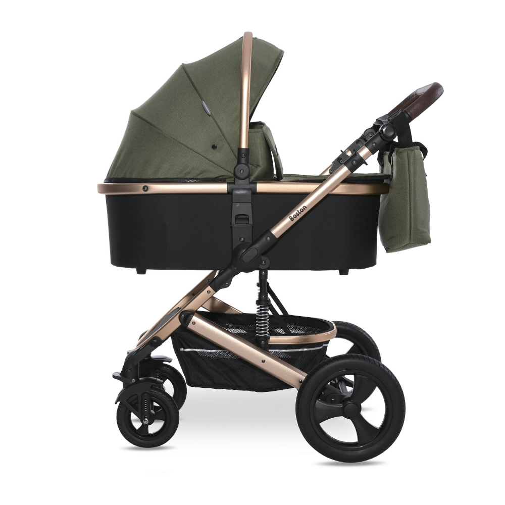 Carucior Lorelli Boston 3-in-1, Loden Green, Pana la 22kg - imagine 4