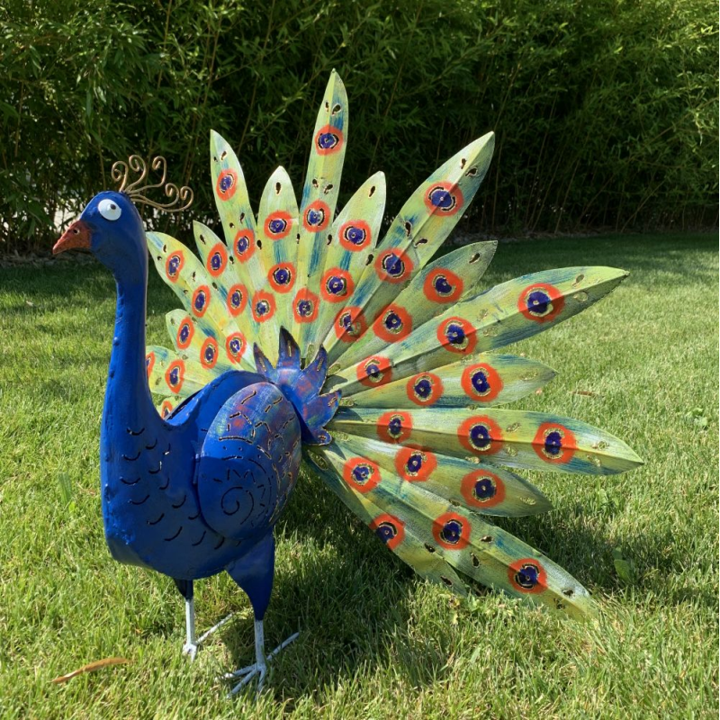Decoratiune Metalica Paun pentru Gradina Eleganta