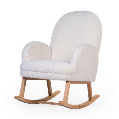 Scaun Balansoar Childhome Teddy Alb - Confort Premium