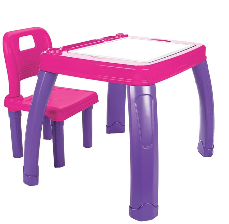 Set Masă și Scaun Pilsan Study Table, Roz - imagine 3