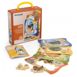 Set 4 Puzzle Miniland - Originea Alimentelor - imagine 2
