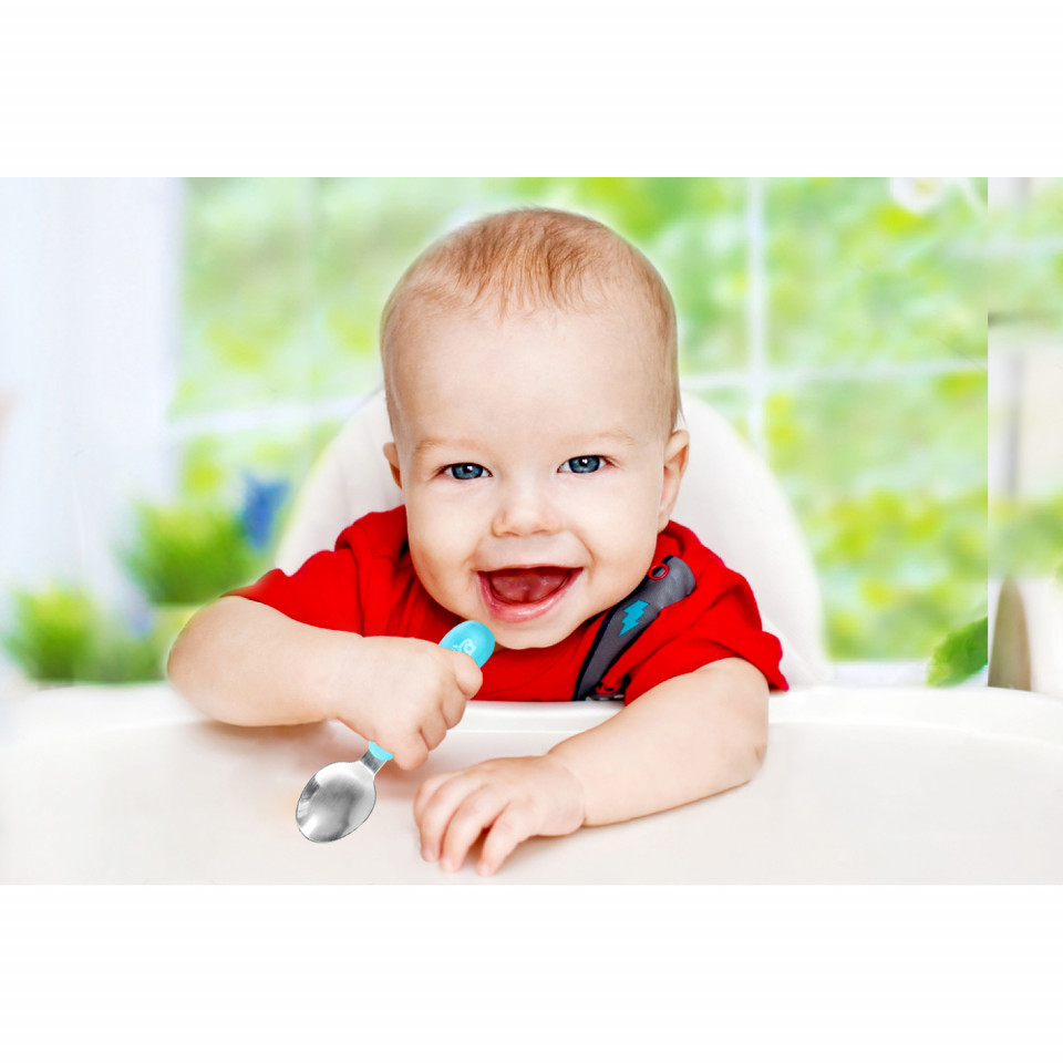 Set Tacamuri BabyJem Inox Gri pentru Copii - imagine 2