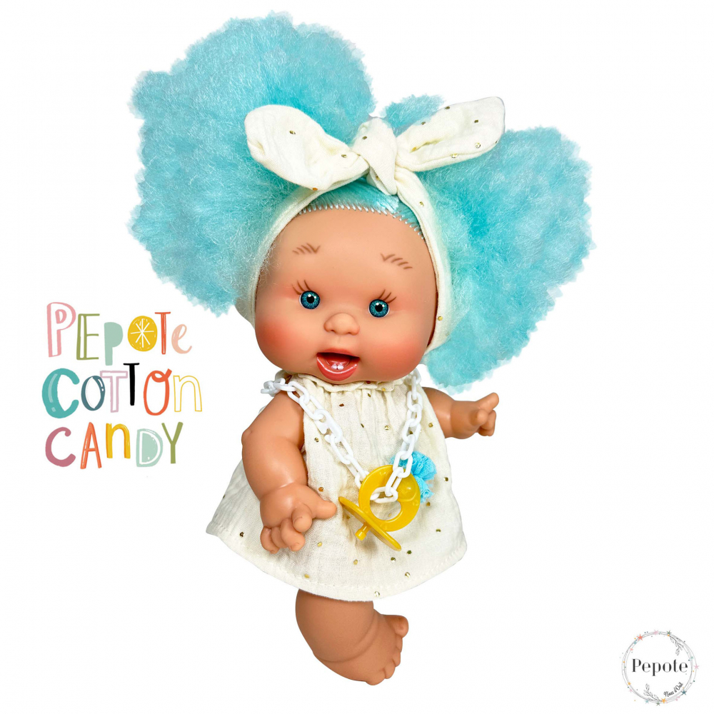 Păpușă Nines D'Onil Candy, Păr Albastru, 26 cm
