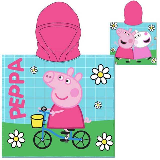 Poncho Eplusm Peppa Pig, 55x110 cm, Absorbant - imagine 2